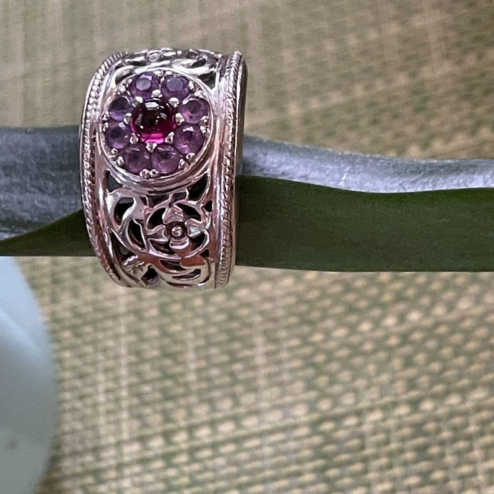 Marilyn & Co. Sterling Silver Filigree Ring - Picture 5 of 8